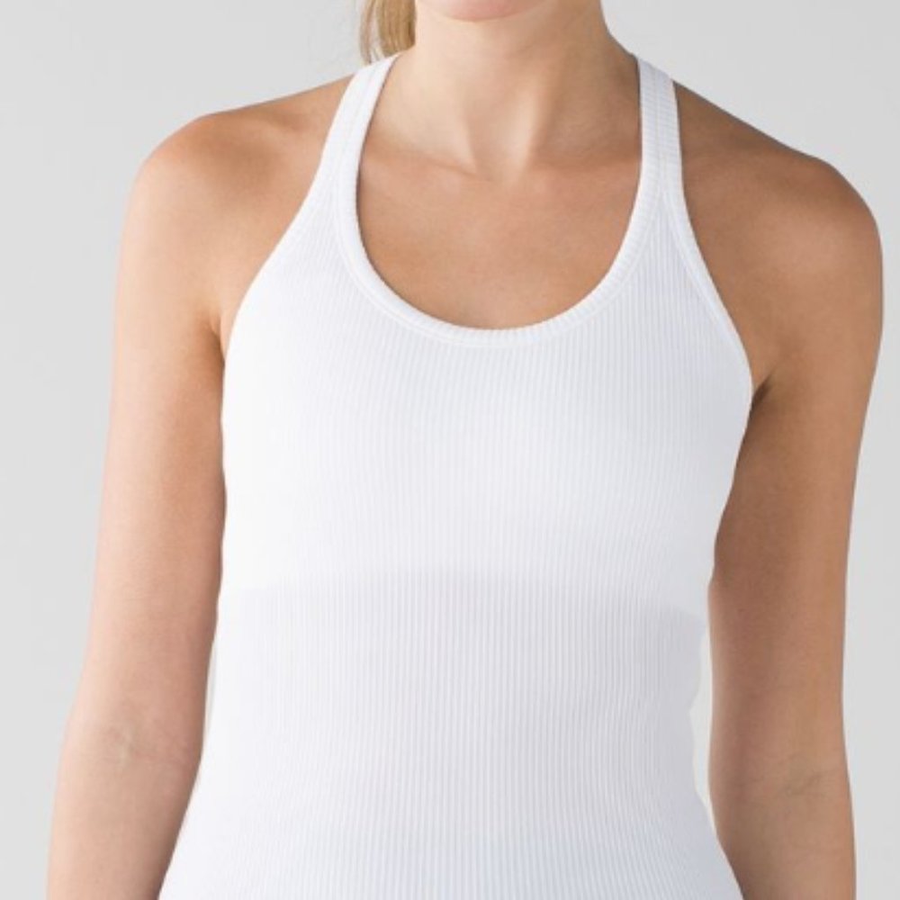 Lululemon Ebb to Street Tank white